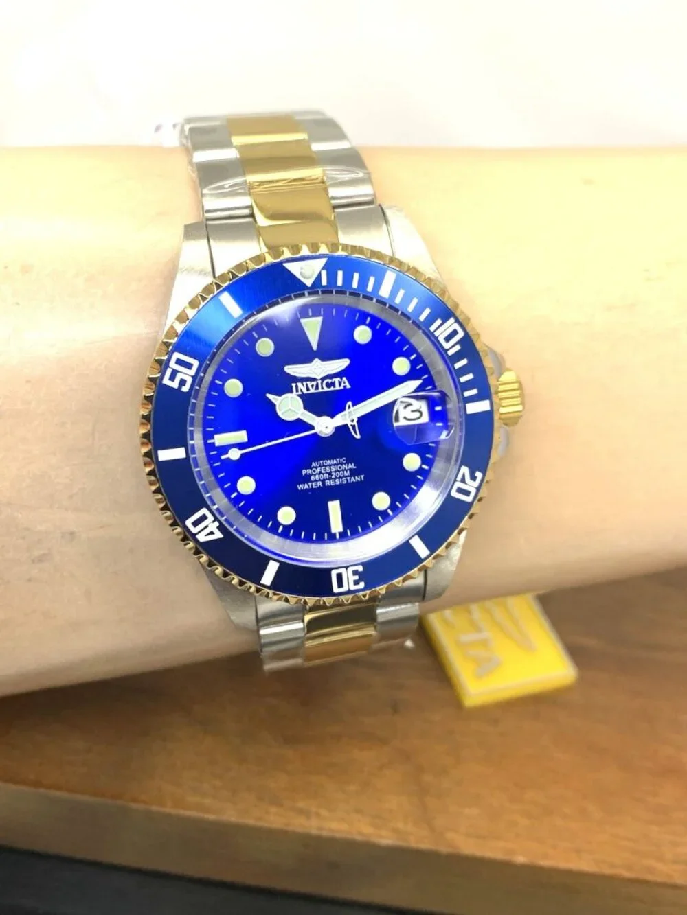 Invicta Men's Watch 28662 Pro Diver Automatic Blue Dial Two Tone Steel 40mm